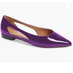 FOWT Purple Spring Cut-Out Pointed Toe Flats Elegant Splicing Casual Dressy Shoe